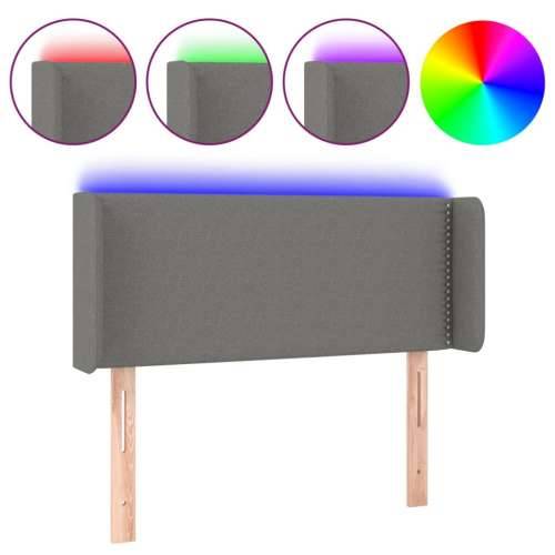 LED uzglavlje tamnosiv 93x16x78/88 cm od tkanine - Tamno siva 93 x 16 x 78/88 cm 1 Cijena