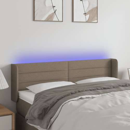 LED uzglavlje smeđesivo 147x16x78/88 cm od tkanine - Sivo-smeđa 147 x 16 x 78/88 cm 1 Cijena