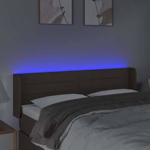 LED uzglavlje smeđesivo 147x16x78/88 cm od tkanine - Sivo-smeđa 147 x 16 x 78/88 cm 1 Cijena