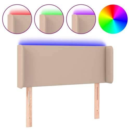 LED uzglavlje boja cappuccina 83x16x78/88 cm od umjetne kože - Boja cappuccina 83 x 16 x 78/88 cm 1 Cijena