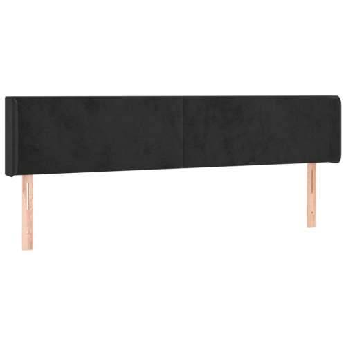 LED uzglavlje crno 163x16x78/88 cm baršunasto - Crna 163 x 16 x 78/88 cm 1 Cijena