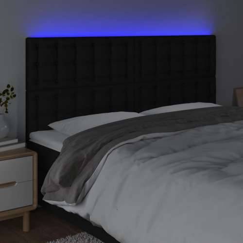 LED uzglavlje crno 200x5x118/128 cm od tkanine - Crna 200 x 5 x 118/128 cm 1 Cijena