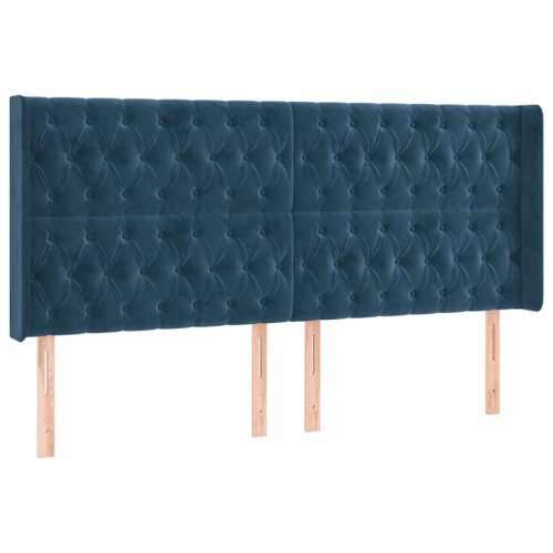 LED uzglavlje tamnoplavo 203 x 16 x 118/128 cm od tkanine - Tamno plava 203 x 16 x 118/128 cm 1 Cijena