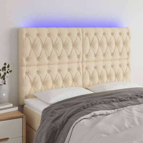 LED uzglavlje krem 160x7x118/128 cm od tkanine - Krema 160 x 7 x 118/128 cm 1 Cijena