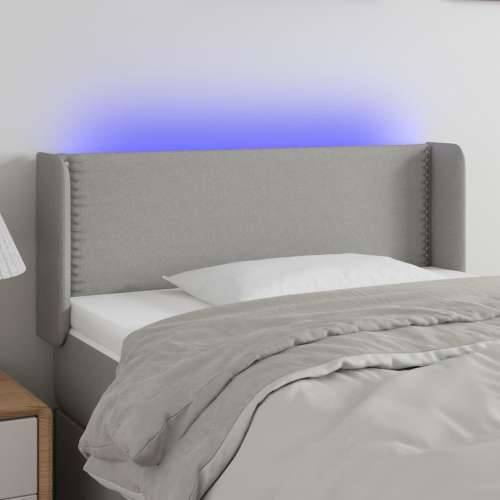LED uzglavlje svjetlosivo 103x16x78/88 cm od tkanine - Svjetlosiva 103 x 16 x 78/88 cm 1 Cijena