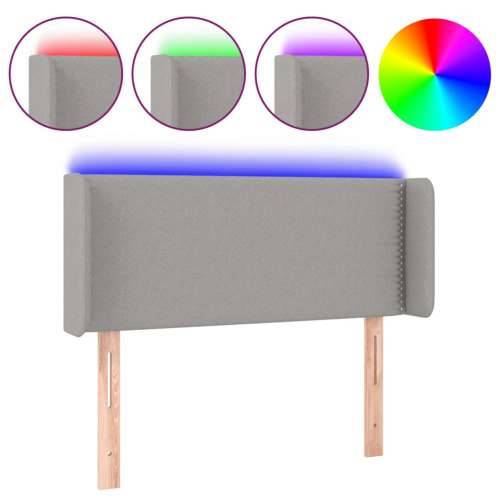 LED uzglavlje svjetlosivo 103x16x78/88 cm od tkanine - Svjetlosiva 103 x 16 x 78/88 cm 1 Cijena
