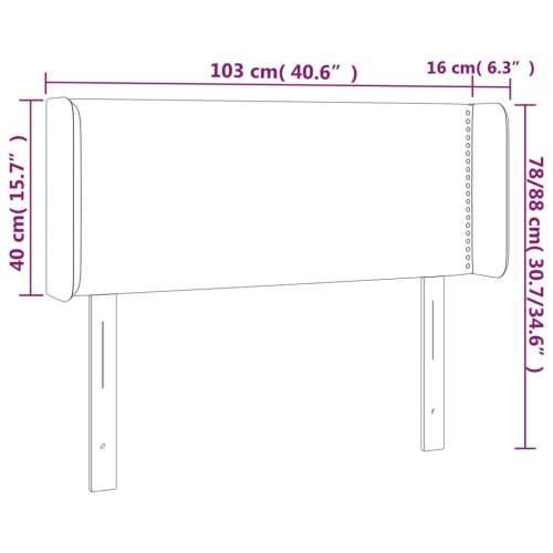 LED uzglavlje svjetlosivo 103x16x78/88 cm od tkanine - Svjetlosiva 103 x 16 x 78/88 cm 1 Cijena