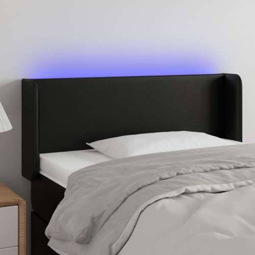 LED uzglavlje crno 83x16x78/88 cm od umjetne kože - Crna 83 x 16 x 78/88 cm 1 Cijena