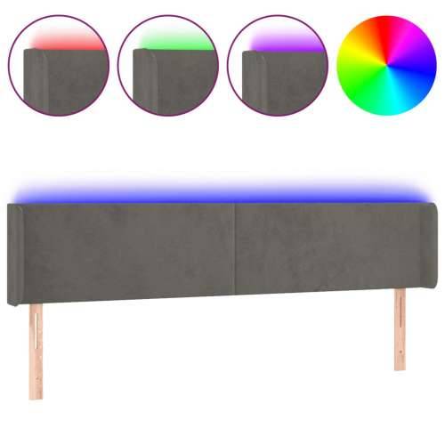 LED uzglavlje tamnosivo 183x16x78/88 cm baršunasto - Tamno siva 183 x 16 x 78/88 cm 1 Cijena