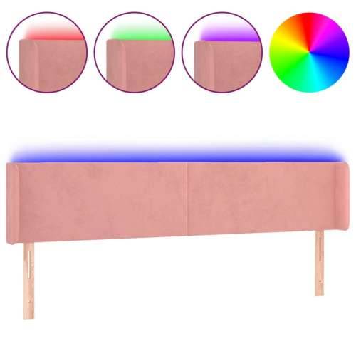 LED uzglavlje ružičasto 203x16x78/88 cm baršunasto - Ružičasta 203 x 16 x 78/88 cm 1 Cijena