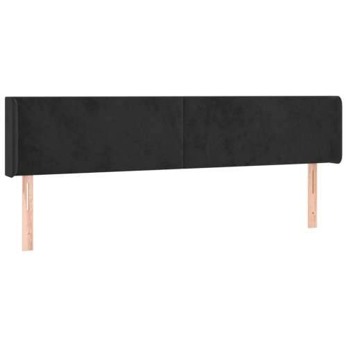 LED uzglavlje crno 203x16x78/88 cm baršunasto - Crna 203 x 16 x 78/88 cm 1 Cijena