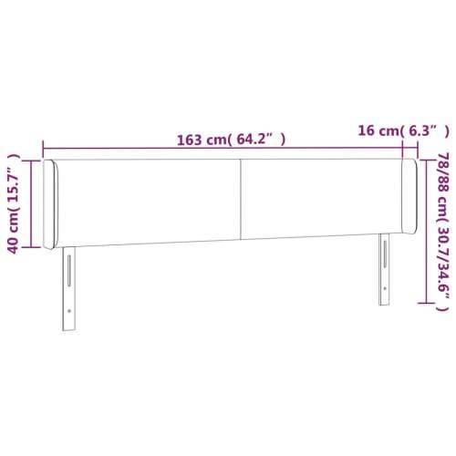 LED uzglavlje ružičasto 163x16x78/88 cm baršunasto - Ružičasta 163 x 16 x 78/88 cm 1 Cijena