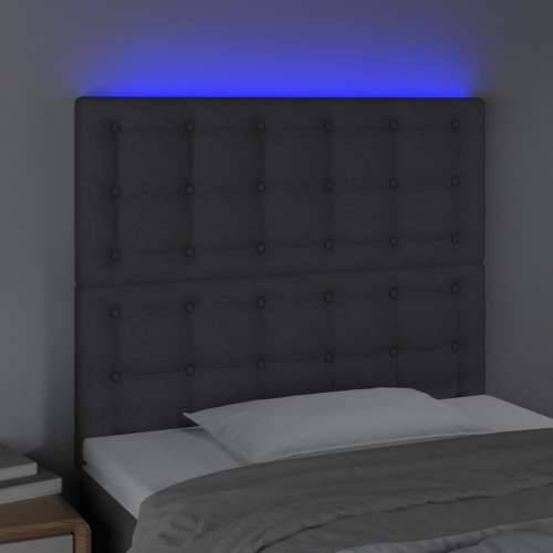 LED uzglavlje tamnosivo 100x5x118/128 cm od tkanine - Tamno siva 100 x 5 x 118/128 cm 1 Cijena
