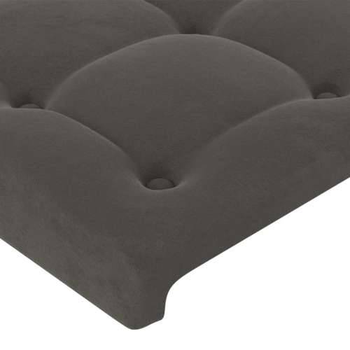 LED uzglavlje tamnosivo 180x5x118/128 cm baršunasto - Tamno siva 180 x 5 x 118/128 cm 1 Cijena