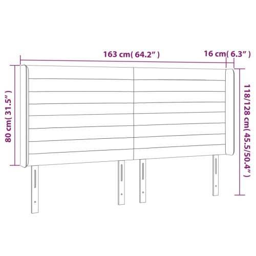 LED uzglavlje tamnoplavo 163x16x118/128 cm baršunasto - Tamno plava 163 x 16 x 118/128 cm 1 Cijena