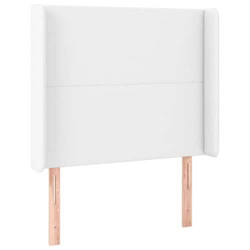LED uzglavlje bijelo 83x16x118/128 cm od umjetne kože  - Bijela 83 x 16 x 118/128 cm 1 Cijena