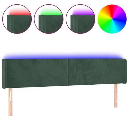 LED uzglavlje tamnozeleno 183x16x78/88 cm baršunasto - Tamnozelena 183 x 16 x 78/88 cm 1 Cijena