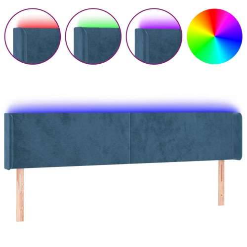 LED uzglavlje tamnoplavo 183x16x78/88 cm baršunasto - Tamno plava 183 x 16 x 78/88 cm 1 Cijena