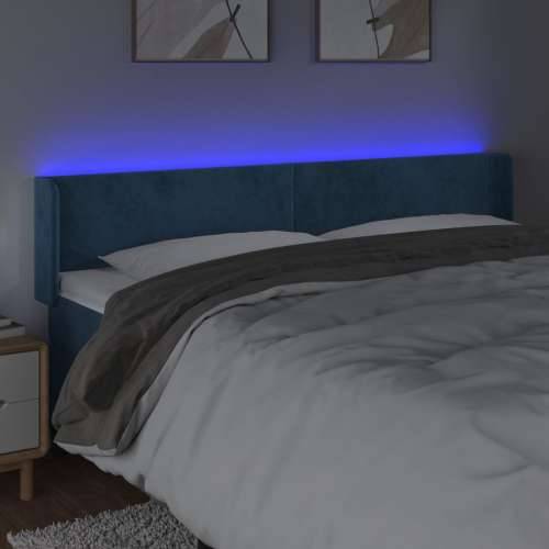 LED uzglavlje tamnoplavo 183x16x78/88 cm baršunasto - Tamno plava 183 x 16 x 78/88 cm 1 Cijena
