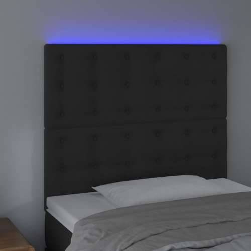 LED uzglavlje crno 80x5x118/128 cm baršunasto - Crna 80 x 5 x 118/128 cm 1 Cijena