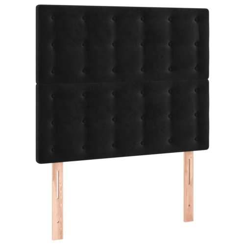LED uzglavlje crno 80x5x118/128 cm baršunasto - Crna 80 x 5 x 118/128 cm 1 Cijena