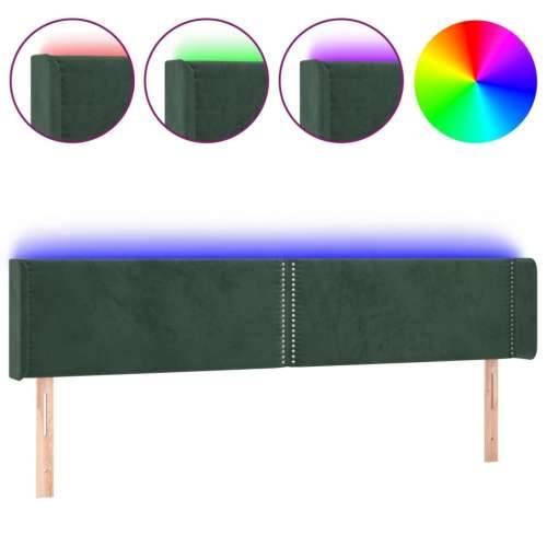 LED uzglavlje tamnozeleno 163x16x78/88 cm baršunasto - Tamnozelena 163 x 16 x 78/88 cm 1 Cijena