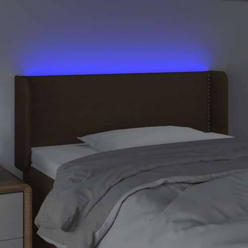 LED uzglavlje tamnosmeđe 83x16x78/88 cm od tkanine - Tamno smeđa 83 x 16 x 78/88 cm 1 Cijena