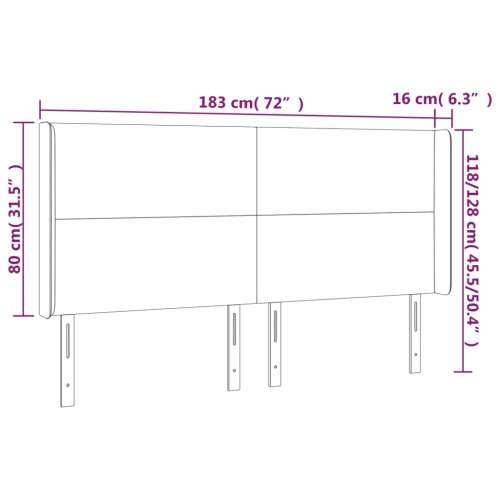LED uzglavlje tamnoplavo 183 x 16 x 118/128 cm od tkanine - Tamno plava 183 x 16 x 118/128 cm 1 Cijena