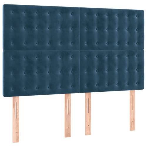 LED uzglavlje tamnoplavo 144x5x118/128 cm baršunasto - Tamno plava 144 x 5 x 118/128 cm 1 Cijena