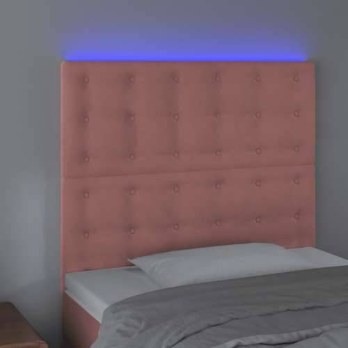 LED uzglavlje ružičasto 80x5x118/128 cm baršunasto - Ružičasta 80 x 5 x 118/128 cm 1 Cijena