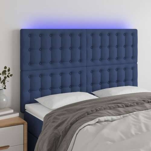 LED uzglavlje plavo 144x5x118/128 cm od tkanine - Plava 144 x 5 x 118/128 cm 1 Cijena
