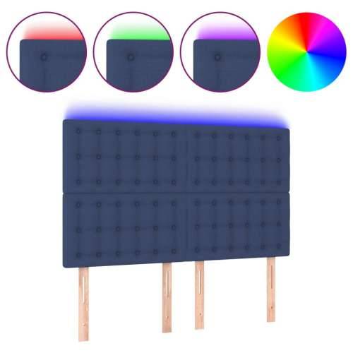 LED uzglavlje plavo 144x5x118/128 cm od tkanine - Plava 144 x 5 x 118/128 cm 1 Cijena