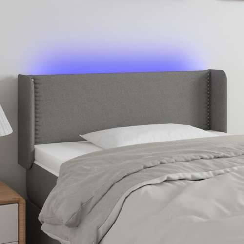 LED uzglavlje tamnosivo 83x16x78/88 cm od tkanine - Tamno siva 83 x 16 x 78/88 cm 1 Cijena