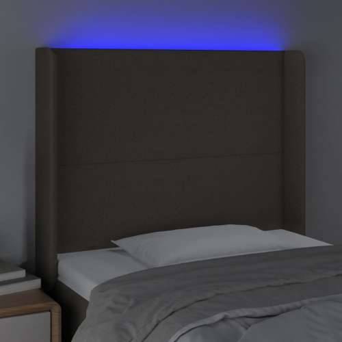 LED uzglavlje smeđesivo 93 x 16 x 118/128 cm od tkanine - Sivo-smeđa 93 x 16 x 118/128 cm 1 Cijena