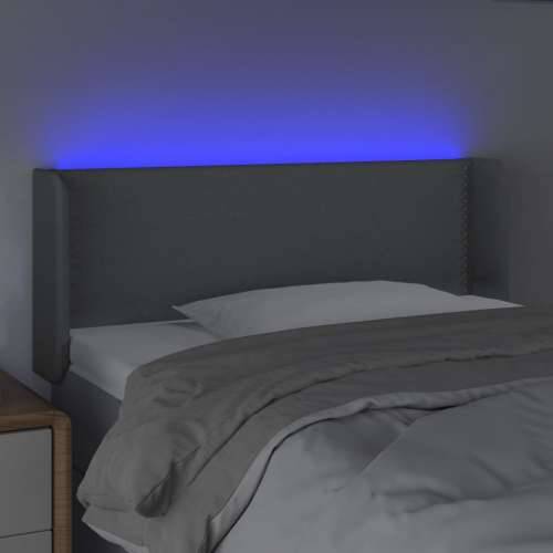 LED uzglavlje svjetlosivo 93x16x78/88 cm od tkanine - Svjetlosiva 93 x 16 x 78/88 cm 1 Cijena