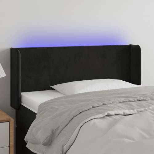 LED uzglavlje crno 103x16x78/88 cm baršunasto - Crna 103 x 16 x 78/88 cm 1 Cijena