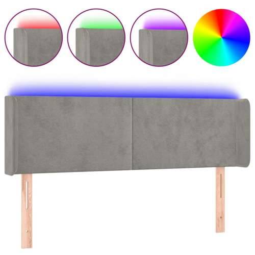 LED uzglavlje svjetlosivo 147x16x78/88 cm baršunasto - Svjetlosiva 147 x 16 x 78/88 cm 1 Cijena