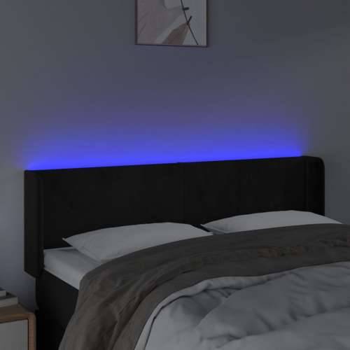 LED uzglavlje crno 147x16x78/88 cm baršunasto - Crna 147 x 16 x 78/88 cm 1 Cijena