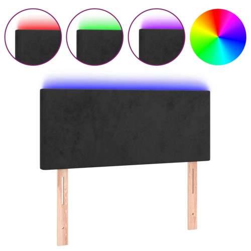 LED uzglavlje crno 90x5x78/88 cm baršunasto - Crna 90 x 5 x 78/88 cm 1 Cijena