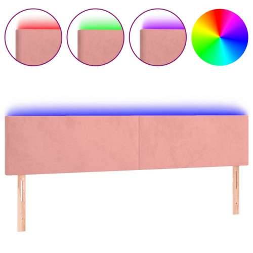 LED uzglavlje ružičasto 200x5x78/88 cm baršunasto - Ružičasta 200 x 5 x 78/88 cm 1 Cijena