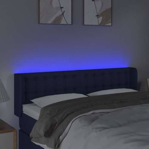 LED uzglavlje plavo 147x16x78/88 cm od tkanine - Plava 147 x 16 x 78/88 cm 1 Cijena