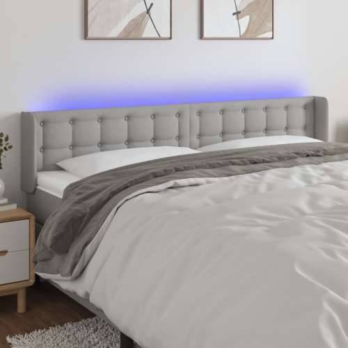 LED uzglavlje svjetlosivo 183x16x78/88 cm od tkanine - Svjetlosiva 183 x 16 x 78/88 cm 1 Cijena