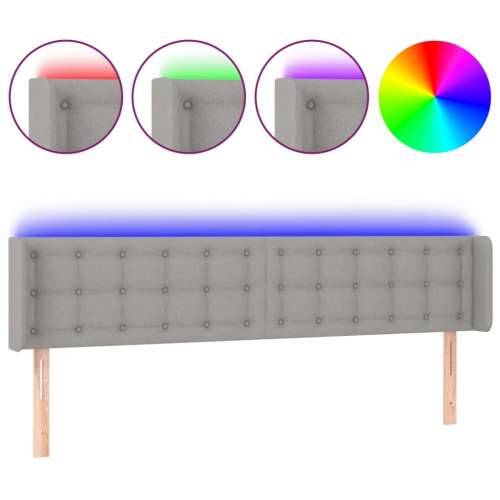 LED uzglavlje svjetlosivo 183x16x78/88 cm od tkanine - Svjetlosiva 183 x 16 x 78/88 cm 1 Cijena