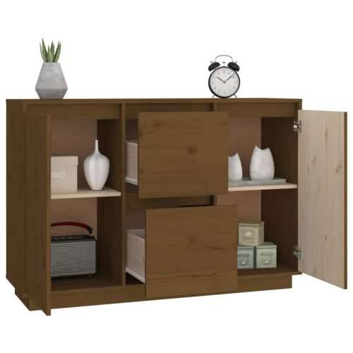 Komoda smeđa boja meda 111 x 34 x 75 cm od masivne borovine - boja meda 1 Cijena