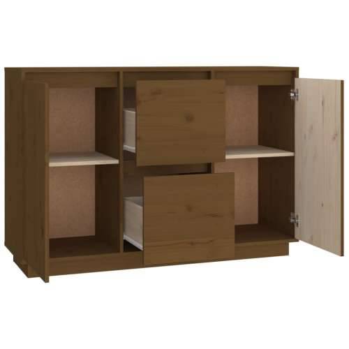 Komoda smeđa boja meda 111 x 34 x 75 cm od masivne borovine - boja meda 1 Cijena