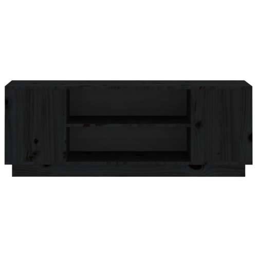 TV ormarić crni 110 x 35 x 40,5 cm od masivne borovine - Crna 1 Cijena