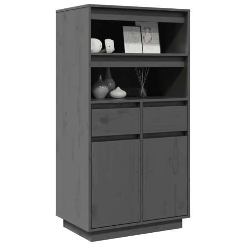 Visoka komoda siva 60 x 40 x 116,5 cm od masivne borovine Siva 1 Cijena