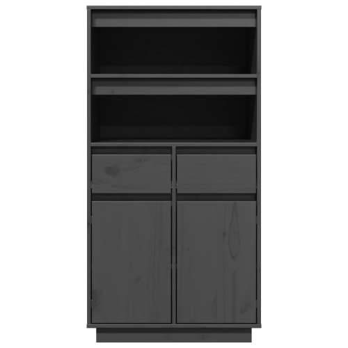 Visoka komoda siva 60 x 40 x 116,5 cm od masivne borovine Siva 1 Cijena