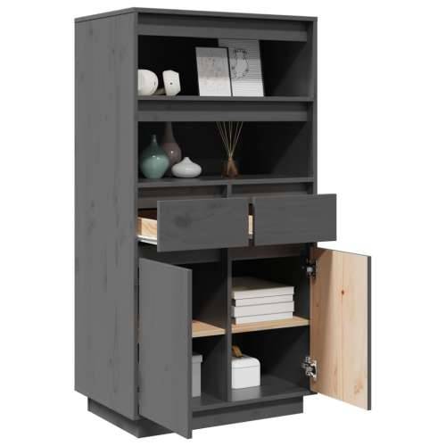 Visoka komoda siva 60 x 40 x 116,5 cm od masivne borovine Siva 1 Cijena