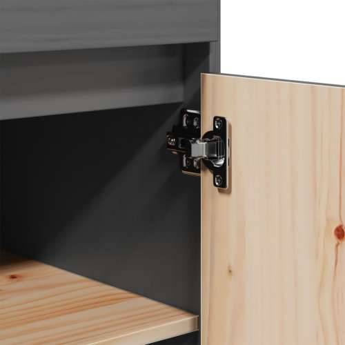 Visoka komoda siva 60 x 40 x 116,5 cm od masivne borovine Siva 1 Cijena